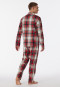 Pyjama long matière tissée coton bio patte de boutonnage multicolore - X-Mas