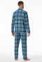 Pyjama Webware Flanell jeansblau kariert - Selected Premium Warming