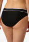 Slip rio double côtelé coton bio noir - Pure Rib