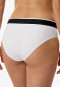 Slip rio double côtes coton bio blanc - Pure Rib