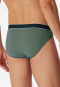 Slip Rio modal rayé vert foncé/blanc - Duality Function
