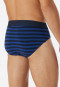 Slips Rio lot de 3 coton bio taille élastique uni/rayé bleu foncé - 95/5