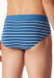 Slip rio confezione da 3 pezzi in cotone organico elastico in vita in tessuto tramato a righe e tinta unita - 95/5