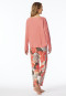 Schlafanzug 7/8 Doppelripp papaya - Modern Nightwear