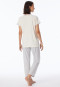 Pigiama 7/8 in cotone biologico crema - Casual Nightwear