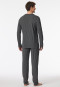 Pyjama dubbelrib lange donkergrijs gemêleerd - Modern Nightwear