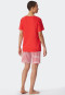 Pyjama kort biologisch katoen rood - Essential Stripes