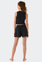 Pajamas short double rib organic cotton dark blue - Ocean Flow
