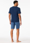 Schlafanzug kurz dunkeblau gemustert - Casual Essentials