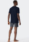 Pajamas short interlock button placket jade patterned - Fine Interlock