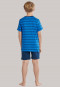 Pajamas short jersey crew neck striped royal blue - Surfer Style