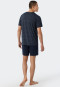Pajamas short modal stripes dark blue - Long Life Soft