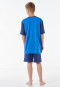 Pyjama short Organic Cotton blokstrepen comic blauw - Nightwear
