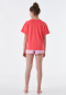 Pyjama court Coton biologique Fleur rouge - Nightwear
