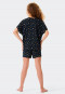 Short pajamas organic cotton flowers anthracite - Happy Summer