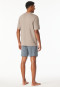 Schlafanzug kurz Organic Cotton braungrau gemustert - Comfort Nightwear