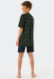 Pyjama kort biologisch katoen borstzak surfer donkerblauw - Ocean Flow