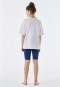 Pyjama court coton biologique College souris blanc - Nightwear