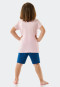 Pajamas short organic cotton unicorns rosé - Girls World