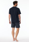 Schlafanzug kurz Organic Cotton Karos nachtblau - Comfort Nightwear