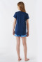 Schlafanzug kurz Organic Cotton Punkte Rüschen nachtblau - Nightwear