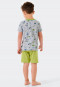 Pyjama court coton bio rat camping gris chiné - Rat Henry