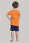 Schlafanzug kurz Organic Cotton Ratte Schlauchboot orange - Rat Henry