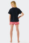 Pyjama court coton bio rayures bleu foncé - Aquatic Flow
