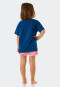 Pyjama kort biologisch katoen varkens blauw - Girls World