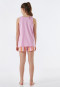 Schlafanzug kurz Organic Cotton Streifen Blume rosa - Nightwear