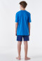 Schlafanzug kurz Organic Cotton Streifen Comic blau - Nightwear