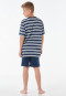 Pyjamas short Organic Cotton stripes NYC midnight blue - Nightwear