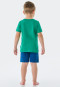 Pajamas short organic cotton animals comic dark green - Boys World