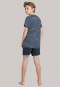 Schlafanzug kurz Ringel blau-weiß - Blue Emotion