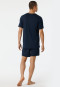 Pyjama court Tencel encolure en V rayures bleu foncé - Selected! Premium