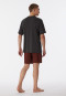 Pyjama court encolure en V pied-de-poule anthracite - Comfort Essentials