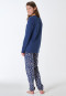 Pyjama lange pyjama met dierenprint jeansblauw - Teens Nightwear