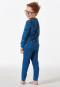 Schlafanzug lang Bündchen Drachen blau - Boys World