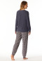 Pyjamas long pyjamas with graphite patterned cuffs - Comfort Essentials