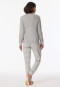 Lange pyjama met manchetten grijs-gemêleerd - Casual Essentials