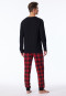 Pajamas long cuffs check black - Family