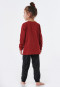 Pyjama lang manchetten metalliceffect hart sterren bordeaux - Family