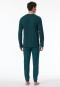 Pajamas long cuffs petroleum - Casual Essentials