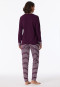 Pyjama longs bords-côtes prune - Casual Essentials