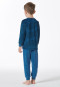 Schlafanzug lang Bündchen Streifen blau - Boys World