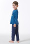 Pajamas long dragon checks blue - Boys World