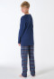 Long pyjamas sloth check dark blue - Teens Nightwear