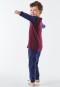 Pajamas long fleece cuffs winter mountains rat mauve - Rat Henry