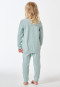 Long pyjamas terry towelling cuffs flowers mint - Kids Nightwear