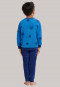 Pyjama long bleu en tissu éponge avec bords-côtes au motif de requin et tête de mort - Capt'n Sharky